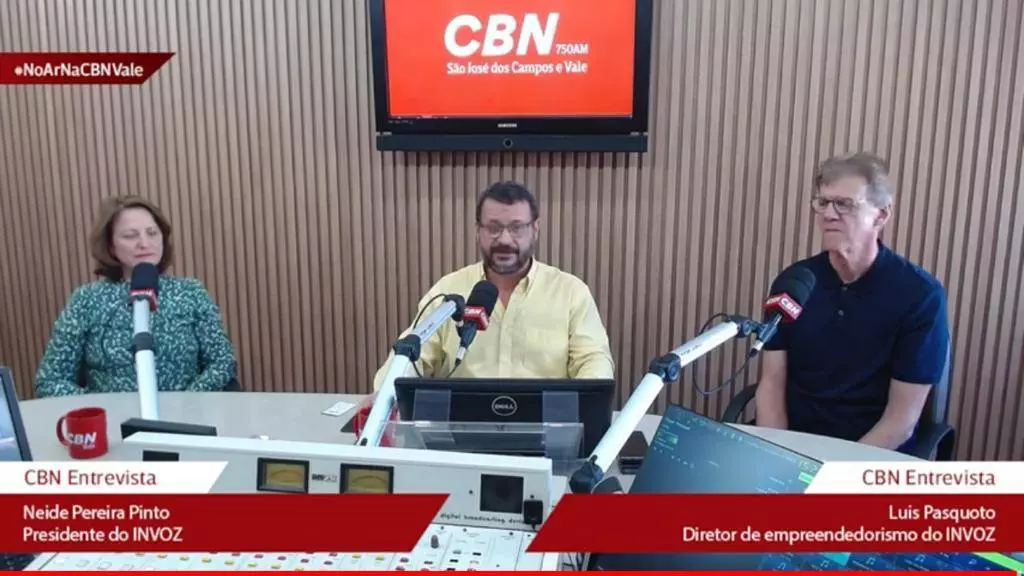 Neide Pereira (Presidente) e Luis Pasquotto (Diretor de Empreendedorismo), em entrevista à CBN